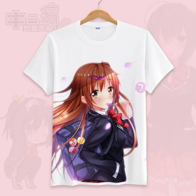 Футболка для косплея из японского аниме I want to fall in love with Chuunibyou летняя футболка
