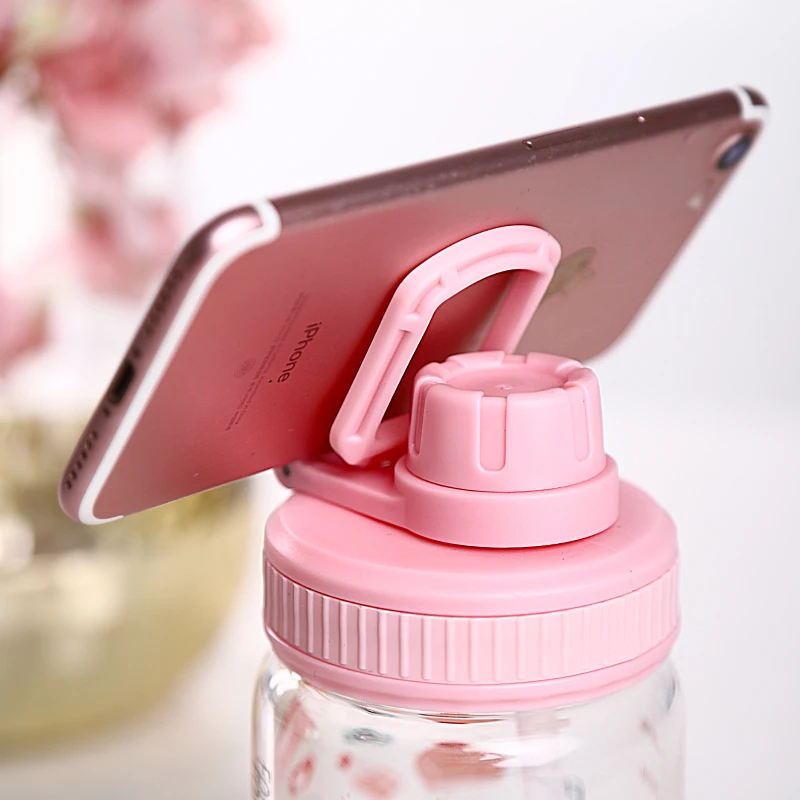 Соломенная стеклянная бутылка для воды с емкостью герметичная Спортивная