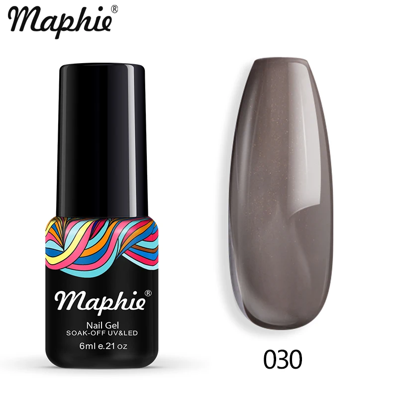 030 Maphie Гель-лак для ногтей все для маникюра Полупостоянный Vernish Soak Off UV/светодиодный Гель-лак нужен базовый верхний слой Блестящий цветной гель - Цвет: 030