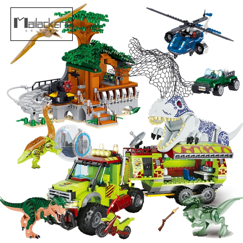 Креативные фигурки-Динозавры юрского периода мир парк тираннозавр побег