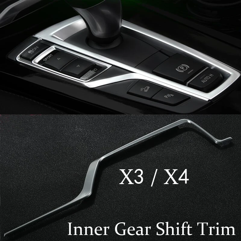 

Car-styling Inner Driver's Door Armrest Storage Box Frame Cover Interior Gear Shift Trim stickers For BMW X3 F25 X4 Accessories