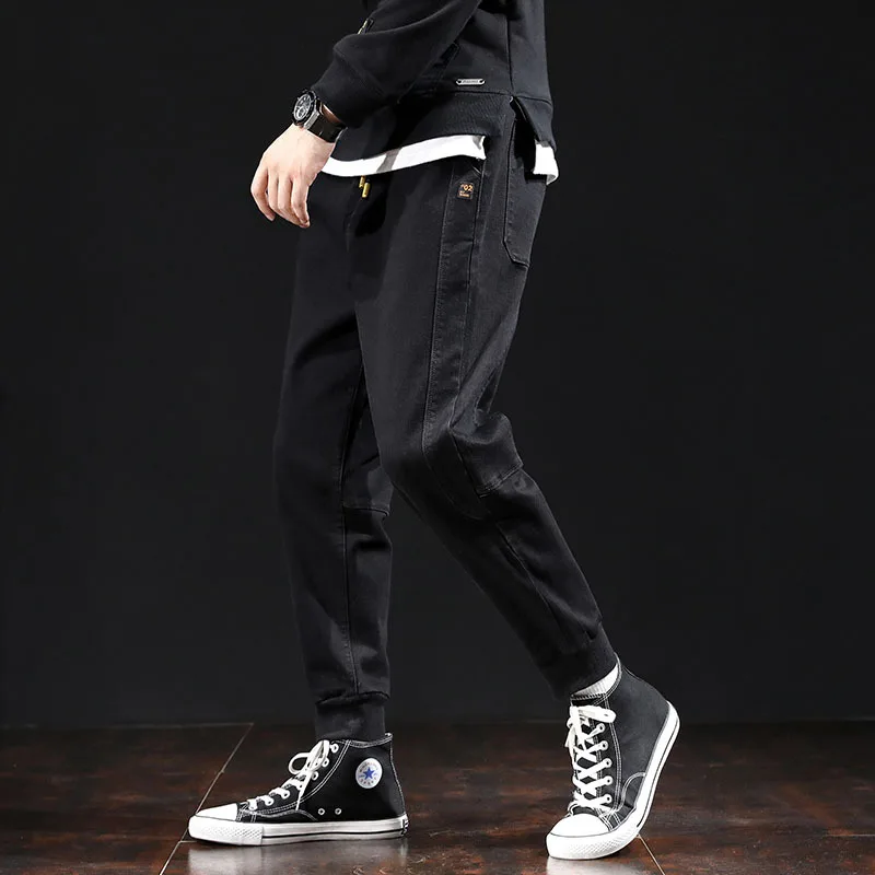 Джинсы мужские рваные уличная одежда брюки из денима в стиле хип хоп|Мужские