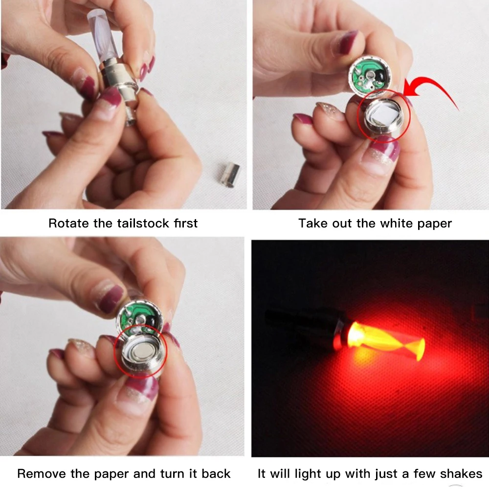 

2Pcs Bike Bicycle Lights Biycle Tyre Tire Aluminum Air Valve Stem Cap Wheel Decoration Lamp Colorful LED Flashing Light Hot sale
