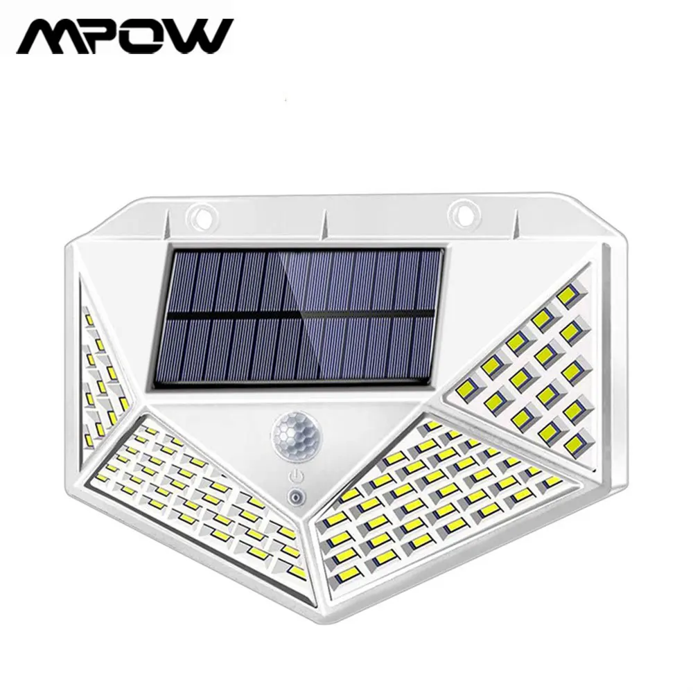 1/2/4 Pcs 100 Leds Garden Solar Power Lights MPOW Outdoor Motion Sensor Light Upgrade Wide Angle Wireless Waterproof Wall | Лампы и