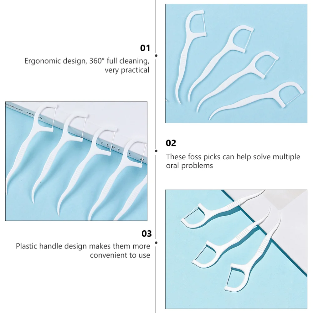

300 Pcs Simple Teeth Cleaning Tools Portable Oral Cleaning Tools Picks (White)