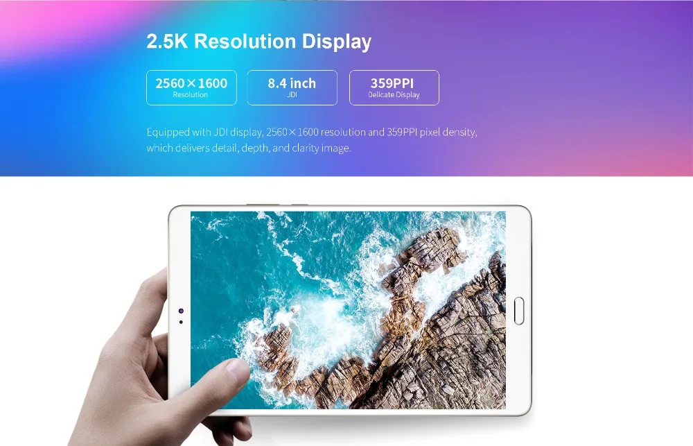 Teclast M8, 8,4 дюймов, 2560x1600, четырехъядерный процессор, 4K видео, g-сенсор, планшеты, 3 ГБ ОЗУ, 32 Гб ПЗУ, Wifi, двойная камера, планшет на Android