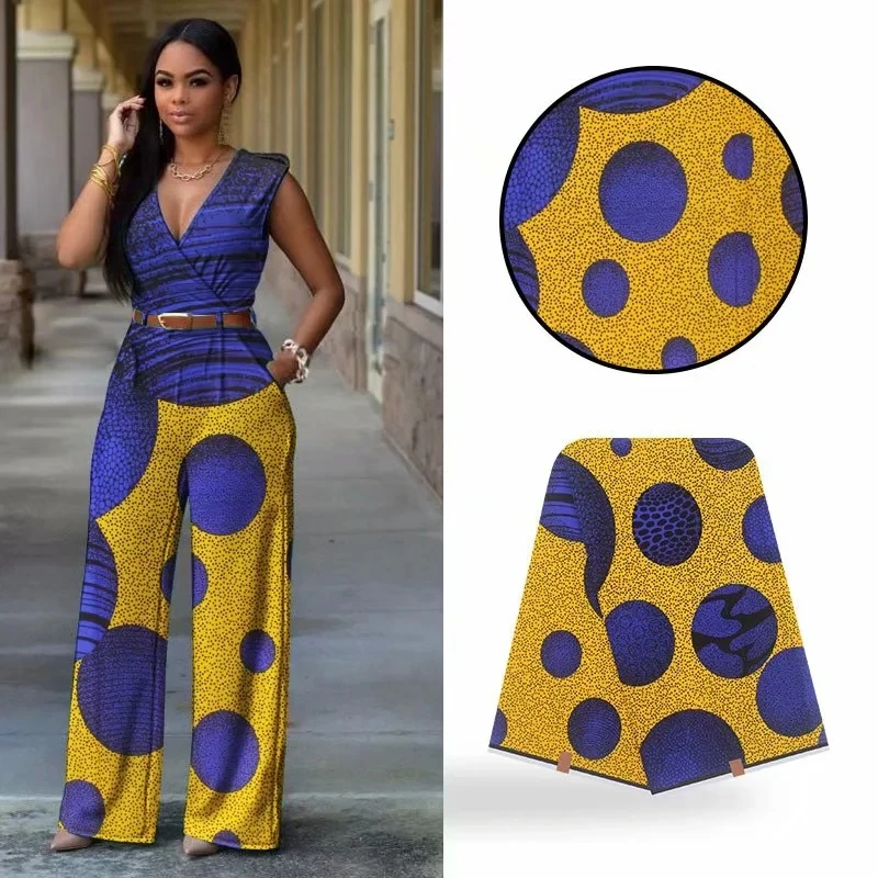 

High Qulity African Ankara Fabric Patchwork For Dress Veritable Unique Design 100 % Cotton Nigerian Wax Fabrics 6 Yards!y58
