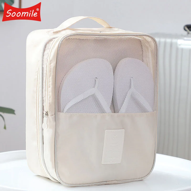 Soomile дорожная сумка для обуви, новинка, водонепроницаемые женские сумки унисекс для обуви, модная вместительная многослойная Сумка-органайзер для обуви