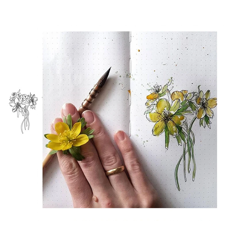 JC букет цветов прозрачные резиновые штампы для скрапбукинга силиконовые