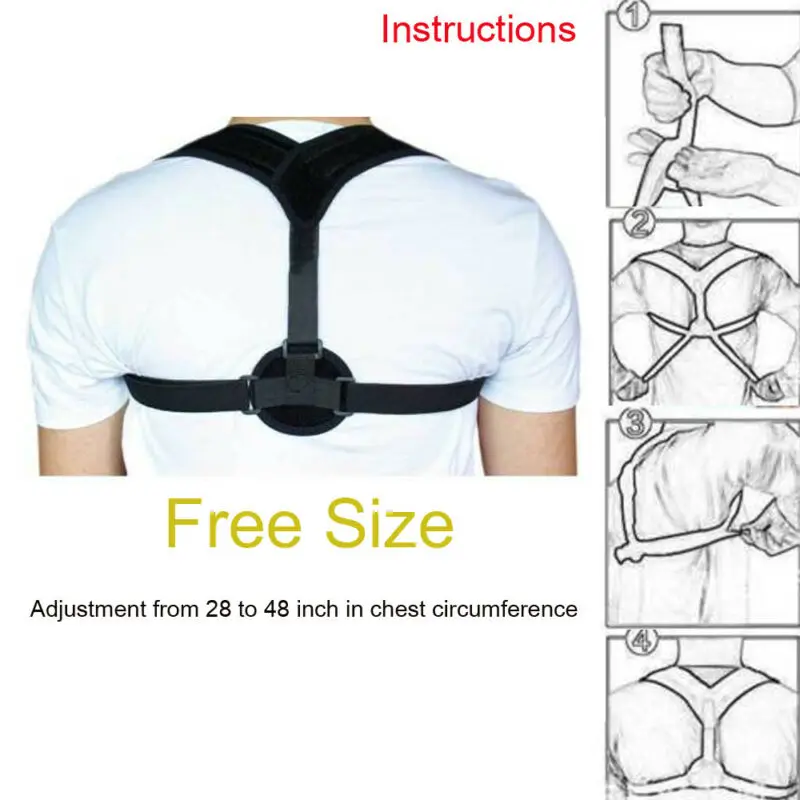 Эластичный Корректор осанки коррекция ключицы поддержка спины плечевой ремень |