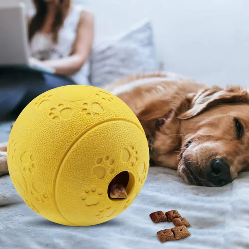 

Dog Bite Resistant Rubber Leaking Ball Toy Green Large