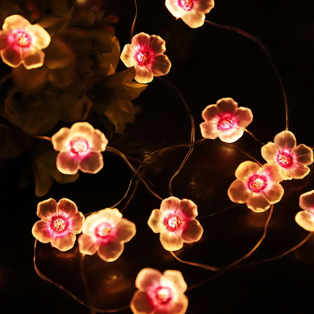 

Flower String Lights Cherry Blossom Lights 20 LEDs Fairy Lights For Bedroom Party Desk Wedding Christmas Decorations