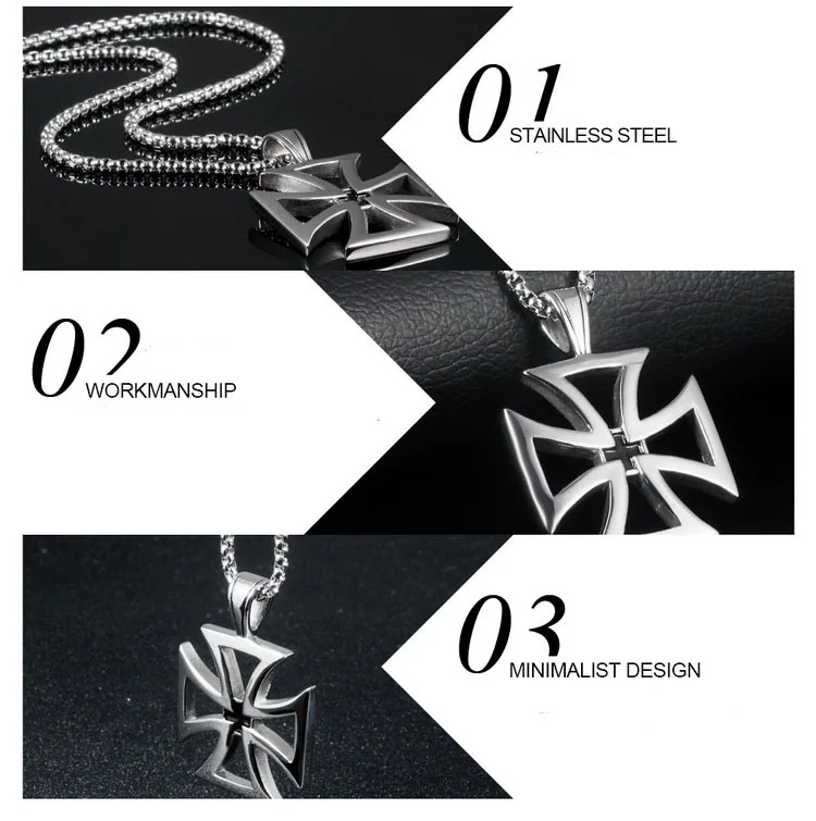 Винтажное ожерелье с подвеской рыцари темплар крест для мальчиков Мальтийский