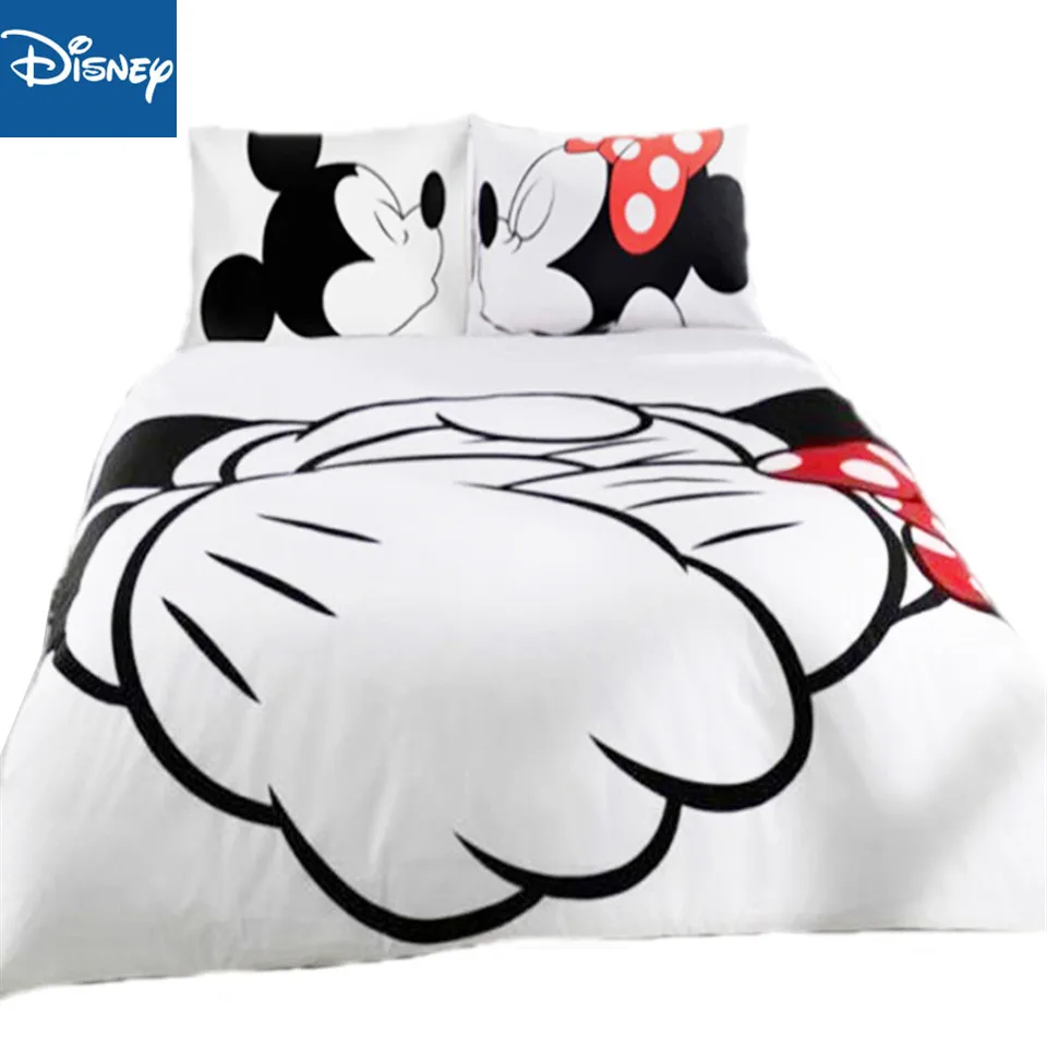 Комплект постельного белья с 3D принтом Микки и Минни Маус набор пододеяльников