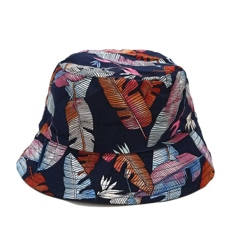 

LDSLYJR Cotton print Bucket Hat Fisherman Hat outdoor travel hat Sun Cap Hats for Men and Women 180