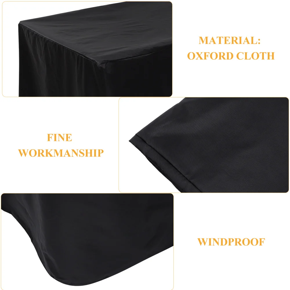 

Heavy Duty Windproof Tear-Resistant Furniture Cover Useful Grill Cover (Black)