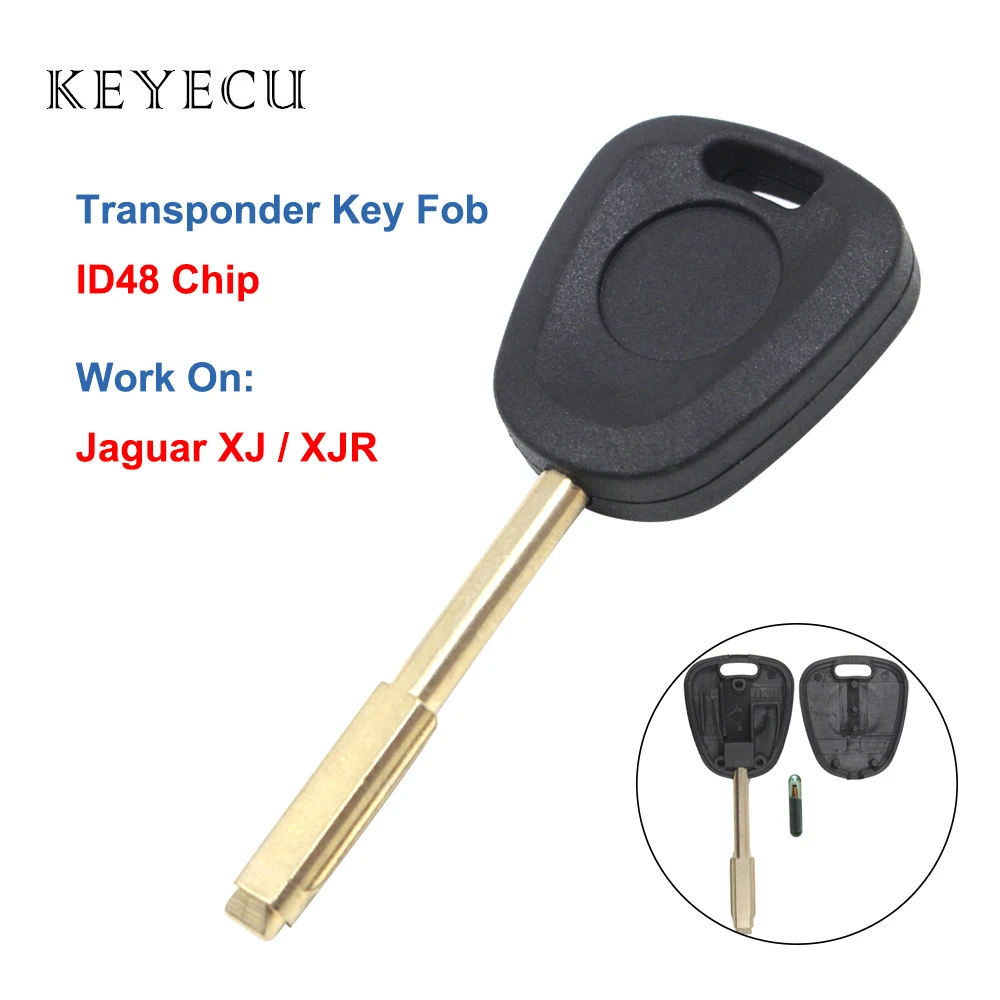 Запасной ключ ретранслятор Keyecu с чипом ID48 для Jaguar XJ XJR 2000 2001 2002 необработанное