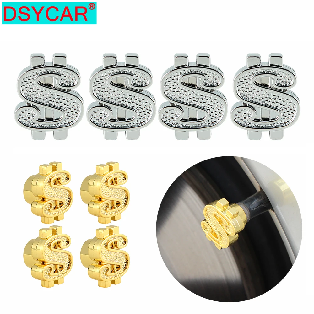 DSYCAR 4 шт./компл. Универсальный Автомобильный мото велосипед символ доллара Колесо