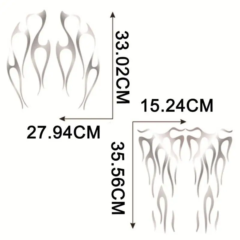 

1set Creative Motorcycle Flame Sticker For Car Body Model Fender Decals Choose Vinyl Can 5 Colorful M4B0