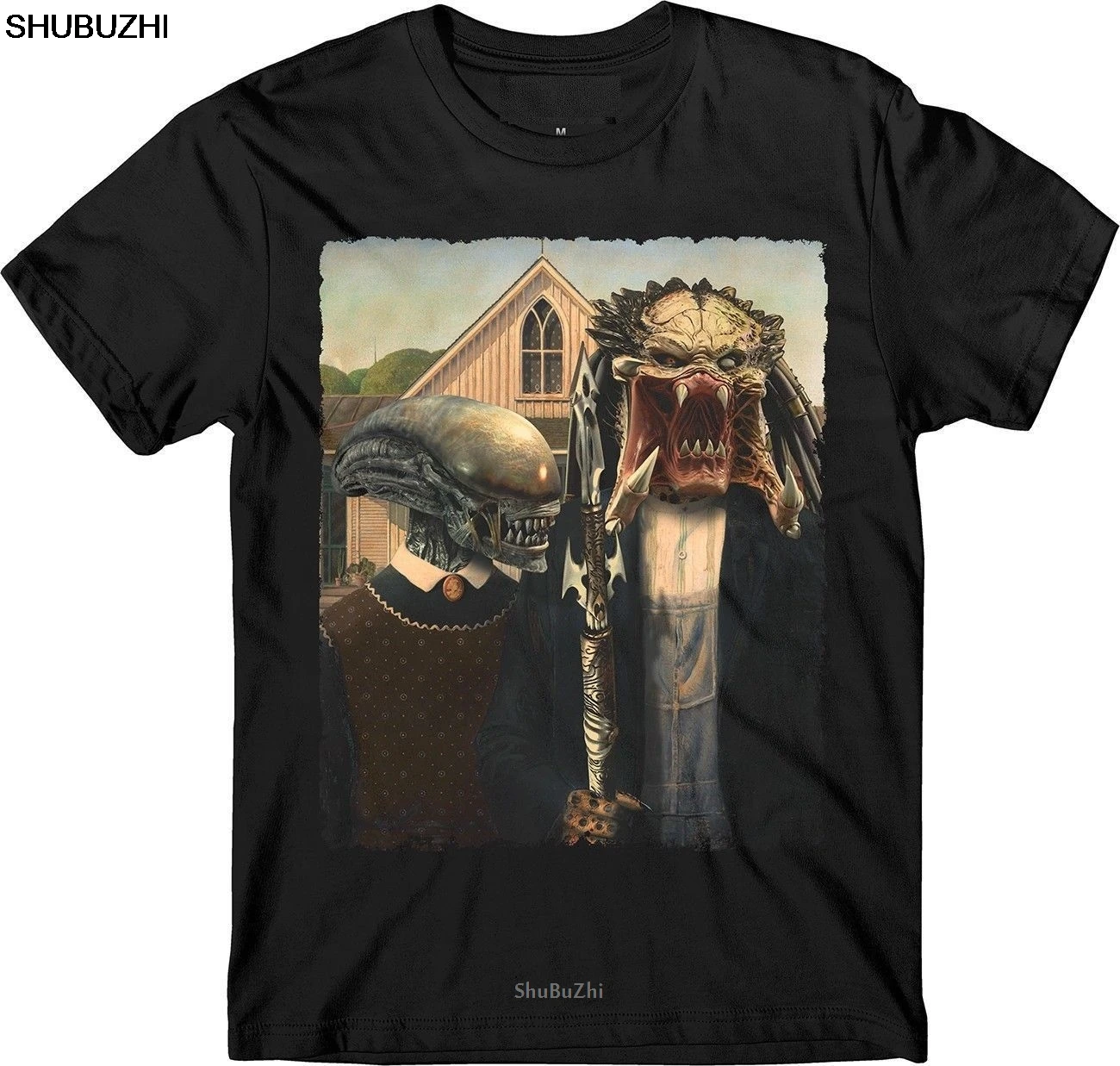 

Xenomorph T-Shirt Predator T-Shirt American Gothic Alien Covenant Halloween Tees Custom Jersey T Shirt Hoodie Hip Hopeather