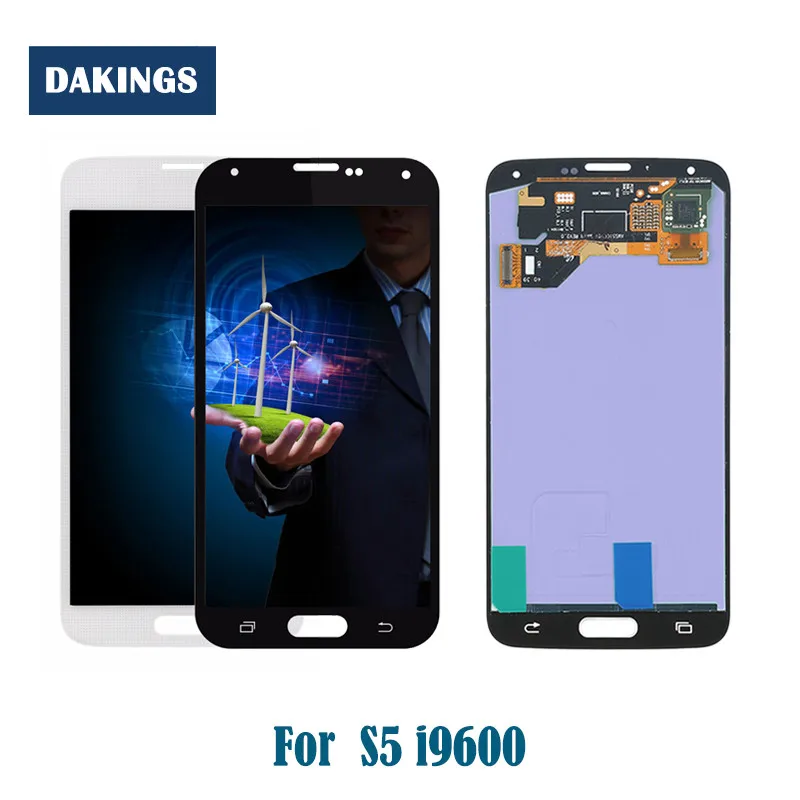 

100% Tested LCD Replacement For Samsung Galaxy S5 i9600 G900 G900F G900A Phone LCDs Display with Touch Screen Digitizer Assembly