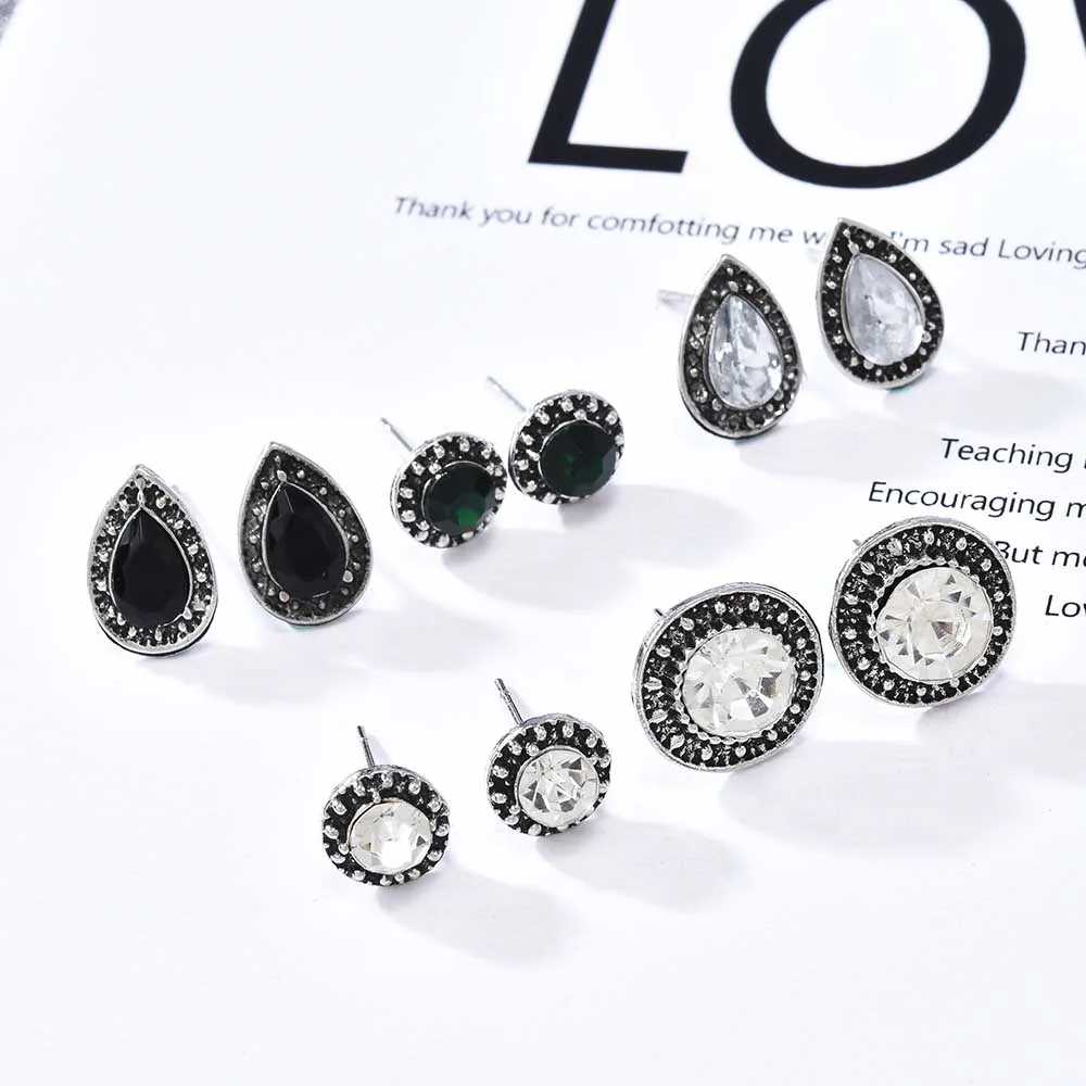 5 пар/компл. белого и черного цвета с украшением в виде кристаллов трендовые