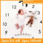 Новорожденный ребенок ежемесячный рост одеяло этапа фотографии реквизит фоновая ткань памятный коврик Детские аксессуары 100*100 см