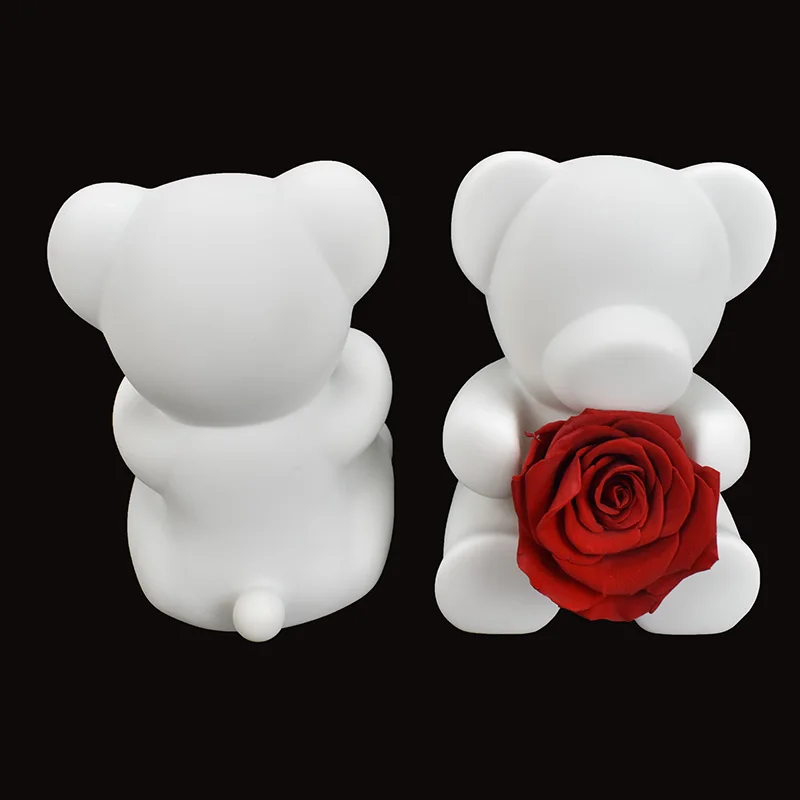 Сохраненные свежими розы плюшевый мишка Декро на День святого Валентина день