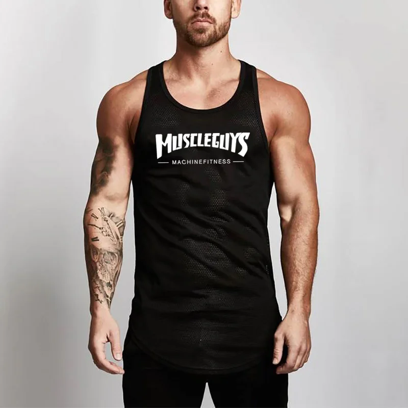 Mens Tank Tops Shirt Fitness Clothing Vest Sleeveless Cotton Man Canotte Bodybuilding Ropa Hombre Gym Top Clothes Wear | Мужская одежда