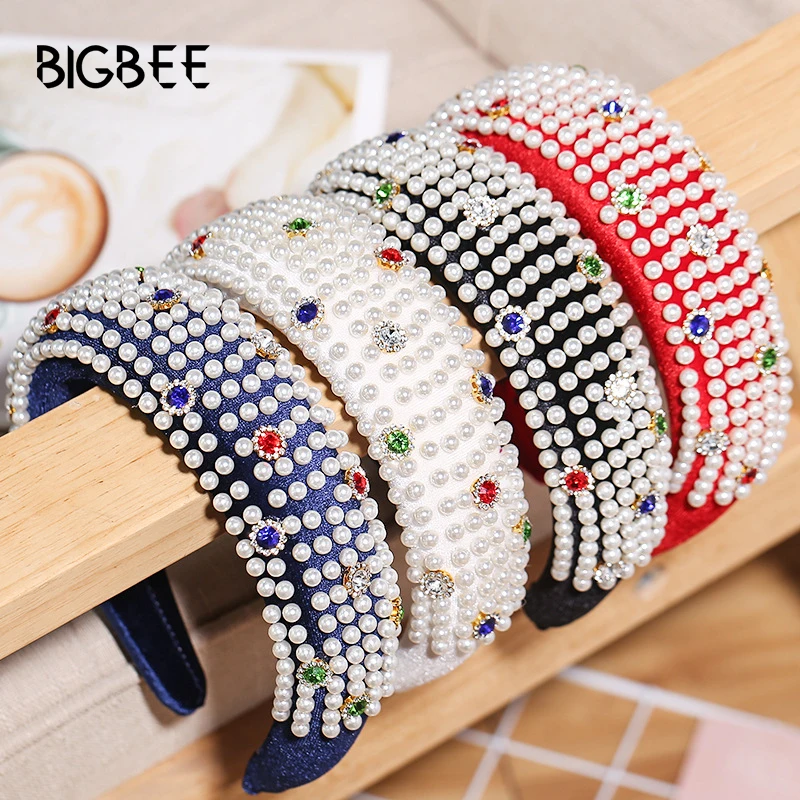 Женская повязка на голову с жемчугом Классическая Зимняя |