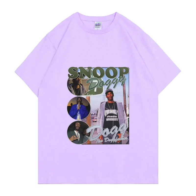 

Hot New Rapper Snoop Doggy Dogg Oversized Hip Hop Tee Tops Fashion Print Tshirt Summer Unisex Men Women Black All-match T Shirts