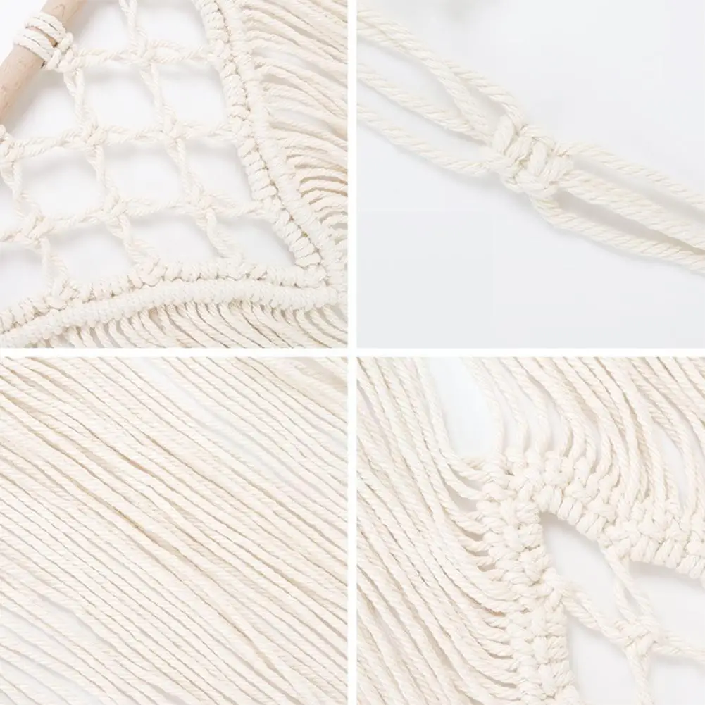 Новая деревянная полка для макраме в богемном стиле подвесная Геометрическая