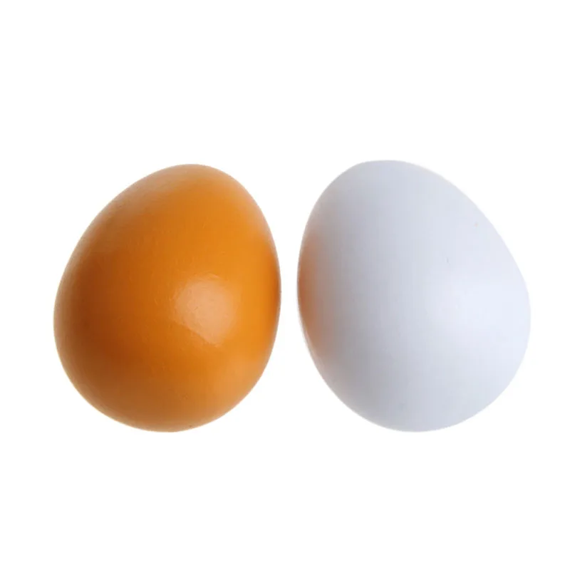 

MOLD 6pcs Wooden Eggs Yolk Pretend Play Kitchen Food Cooking Kid Child Toy Gift Set