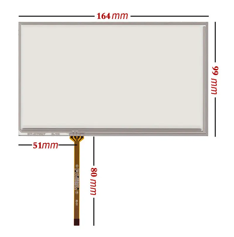 

For 7inch 164*99mm 4-wire AT070TN94 90 92 Digitizer Resistive Touch Screen Panel Resistance Sensor