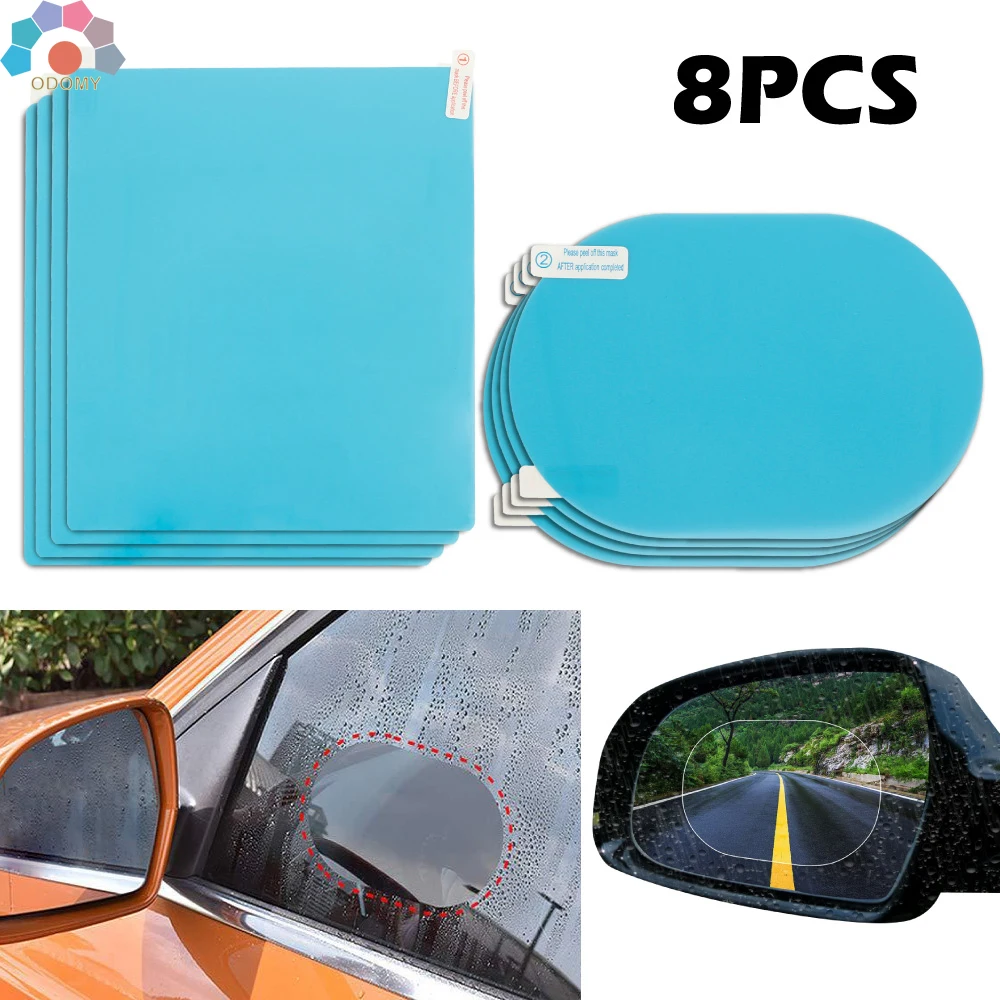 

8pcs / set Rearview mirror protective film Anti fog Rainproof film for car windows Waterproof membrane
