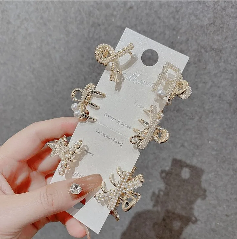 

Заколка для волос в Корейском стиле, простые темпераментные завязанные маленькие жемчужные аксессуары для волос, аксессуар для волос