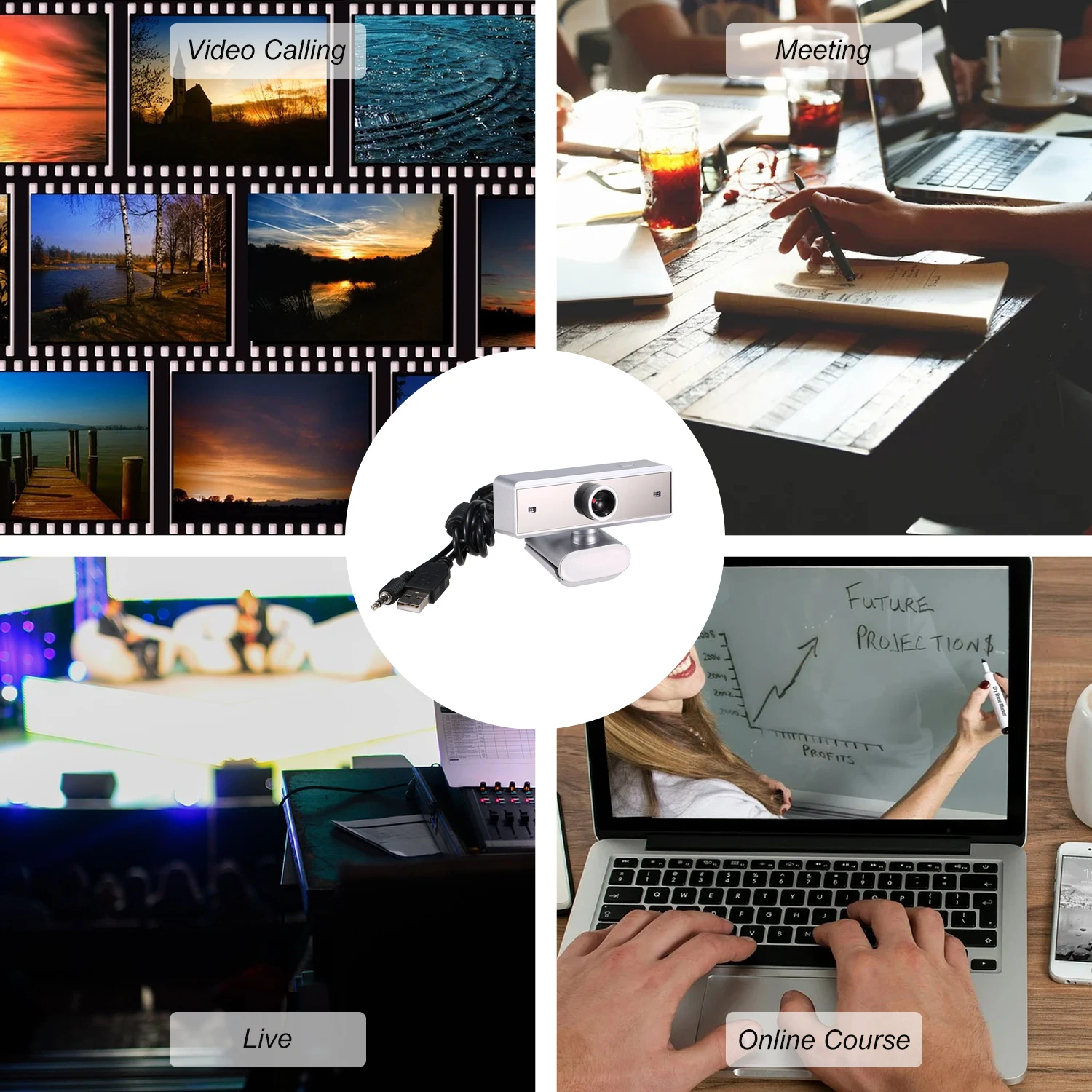 

usb Webcam 640P Live Streaming Webcam with Microphone USB focus Web cam Camera for PC Laptop Conference Meeting Gaming Desktop