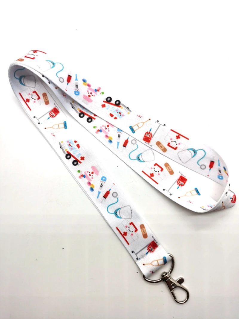 

Hot Sale! Doctors nurse Lanyard Neck Strap Card Bus ID Holders With Key Chain