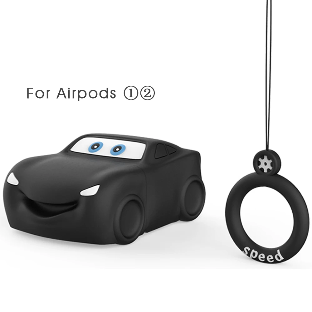 Игрушечный автомобиль, мягкий чехол для Apple AirPods 1, 2, чехол, милый ТПУ Силиконовый Футляр для наушников для AirPods 1, 2, коробка для хранения наушников - Цвет: 01