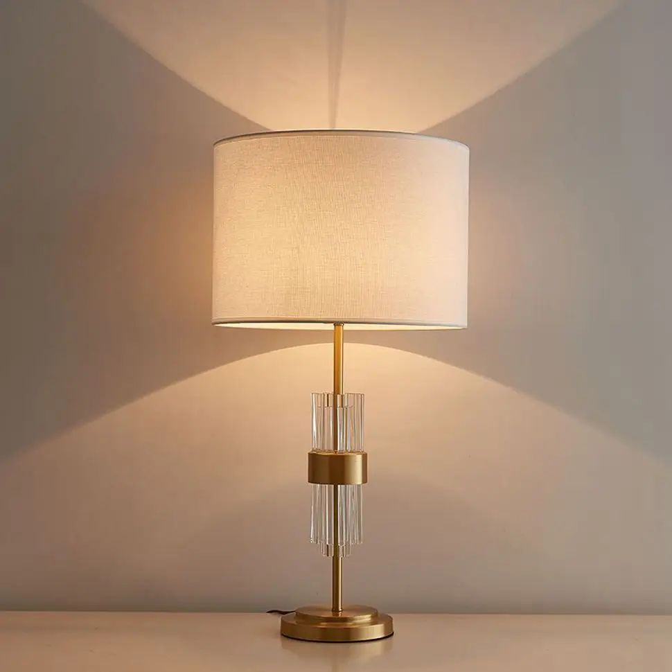 

Luxury Crystal Table Lamp Vintage Copper Desk Lamp for Bedroom Decoration Bedside Living Room Reading Table Lamps Night Lights