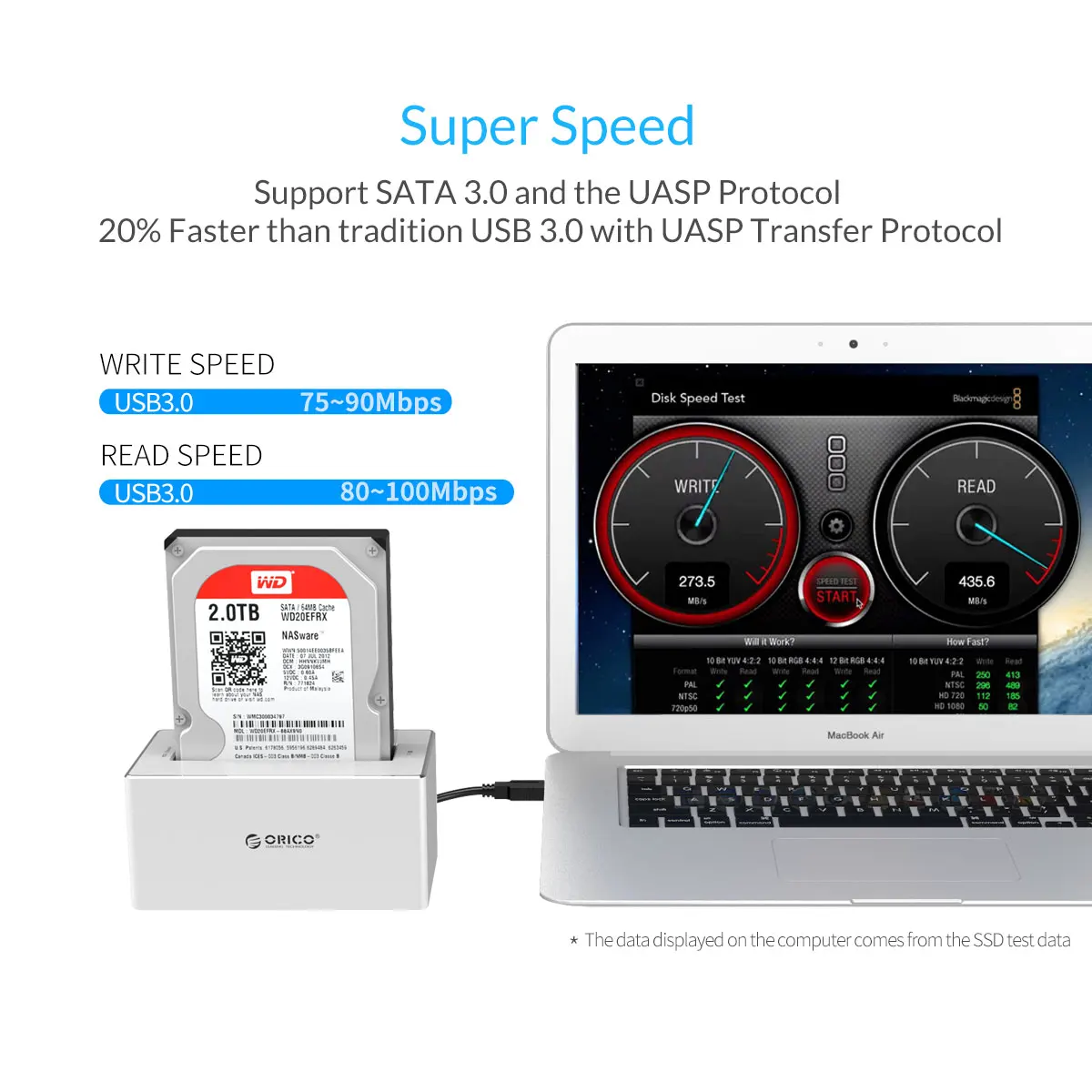 Чехол для жесткого диска ORICO 2,5 3,5 '', док-станция для жесткого диска SATA-USB 3,0, корпус для жесткого диска с поддержкой UASP, алюминиевый чехол для жесткого диска, без инструментов, SSD
