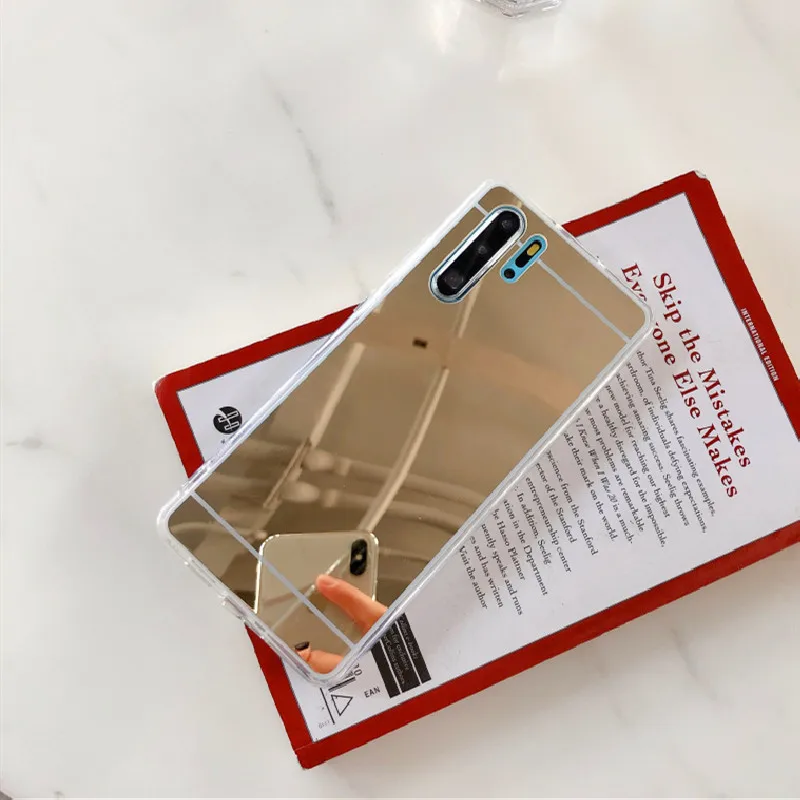 Зеркальный чехол для HUAWEI P30 Pro Honor 8X 9X 10i Y5 Y6 Y7 2019 P Smart Z PIus Mate 10 20 30 Lite прозрачный