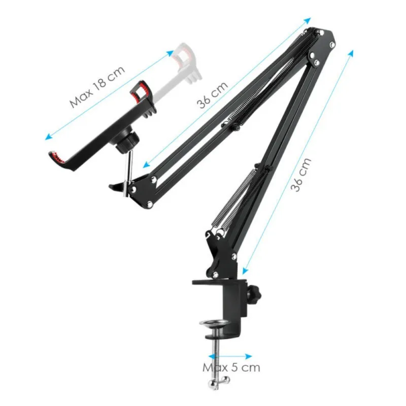 

Greatlizard ABS Mobile Phone Holders Stands Multifunctional Tablet Rotating Arm Lazy Table Bed Bracket Phone Accessories