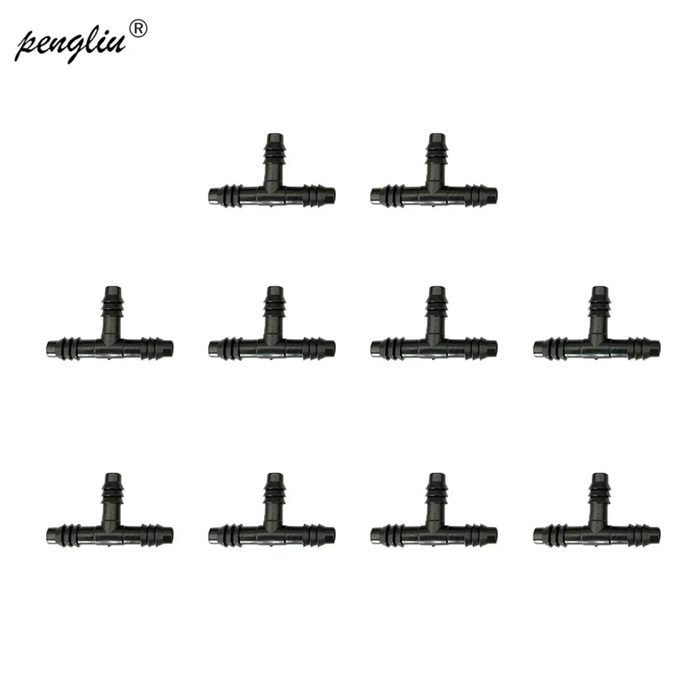 10 Pcs Micro Drip Irrigation Hose Barb all 8/11 mm Pipe Four Ways connector Used To irrigation Fitting IT068 | Дом и сад