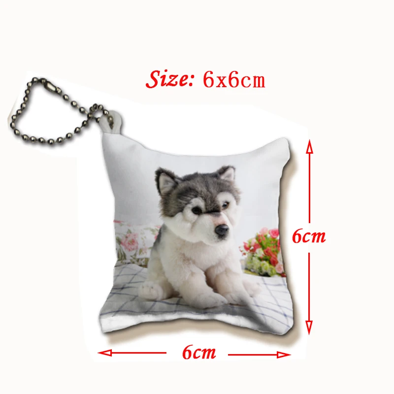 3 шт 6 см по индивидуальному заказу Мини Подушка с цепочкой для ключей логотипа