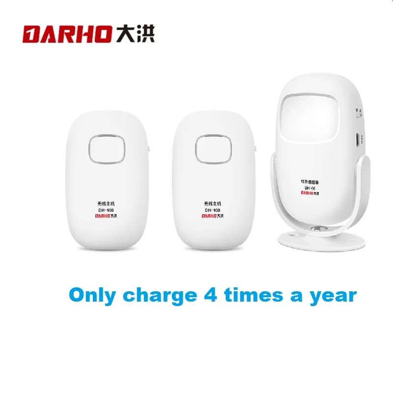 Darho Беспроводной дверные звонки PIR магазин добро пожаловать запись перезвон