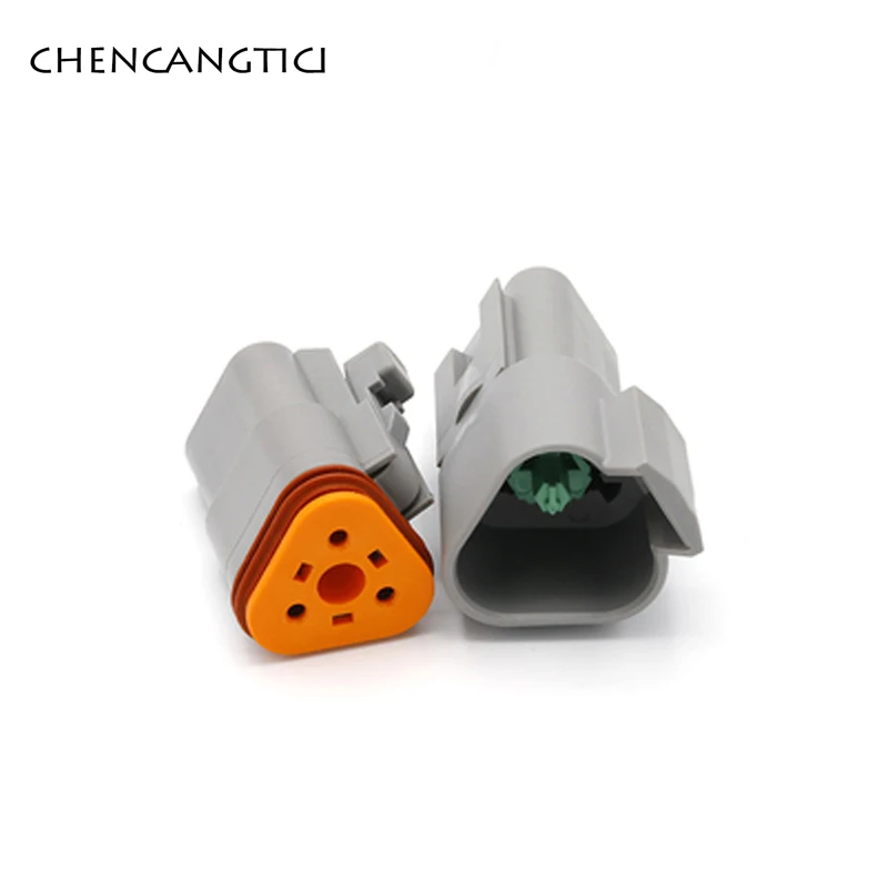 

1 Set Deutsch DT 3 Pin Way Waterproof Electrical Wire Connector Automobile Socket Male Or Female Plug DT06-3S DT04-3P 22-16AWG