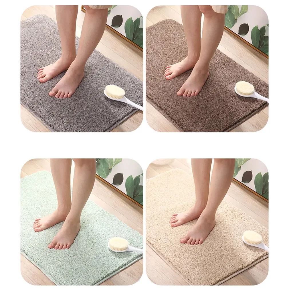 

40*60cm Kitchen Bathroom Non-slip Mat Household Coral Velvet Absorbent Non-slip Bathroom Door Carpet Floor Mat Machine Washable