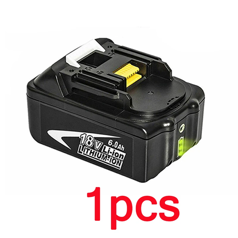Золотой 18v 6.0Ah 6000mAH перезаряжаемый аккумулятор w/светодиодный светильник для электроинструмента Makita ударный драйвер LXT400 BL1850 BL1845 TD251DZ - Цвет: Золотой