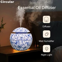 130ml portable mini air humidifier usb essential oil aroma diffuser cold mist sprayer 7 color led night light for home bedroom